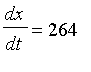 dx/dt = 264