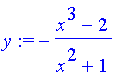 y := -(x^3-2)/(x^2+1)