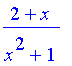 (2+x)/(x^2+1)