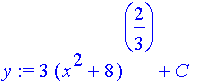 y := 3*(x^2+8)^(2/3)+C