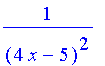 1/((4*x-5)^2)