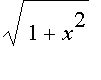 sqrt(1+x^2)