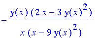 -y(x)*(2*x-3*y(x)^2)/x/(x-9*y(x)^2)