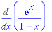 Diff(exp(x)/(1-x),x)