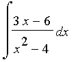 int((3*x-6)/(x^2-4),x)