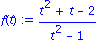 f(t) := (t^2+t-2)/(t^2-1)