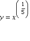 y = x^(1/5)