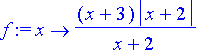 f := proc (x) options operator, arrow; (x+3)*abs(x+2)/(x+2) end proc