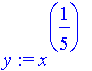 y := x^(1/5)