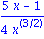 (5*x-1)/(4*x^(3/2))
