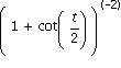 (1+cot(t/2))^(-2)