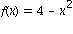 f(x) = 4-x^2