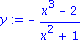 y := -(x^3-2)/(x^2+1)