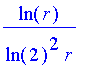 ln(r)/ln(2)^2/r