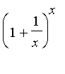 (1+1/x)^x