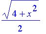 1/2*(4+x^2)^(1/2)