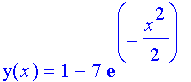 y(x) = 1-7*exp(-1/2*x^2)
