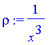 rho := 1/(x^3)