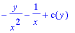 -y/x^2-1/x+c(y)