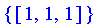 {vector([1, 1, 1])}